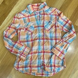 Mudd Size Medium 10-12 Girls Snap Up Long Sleeve Shirt